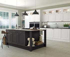 Gainsborough Shown in Chalk White Anthracite Grey Traditional Kitchens